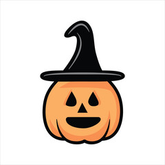 Halloween pumpkin. Flat vector illustration