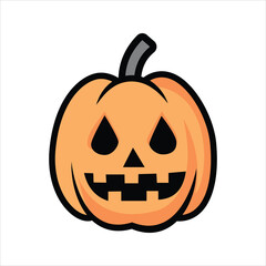 Halloween pumpkin. Flat vector illustration