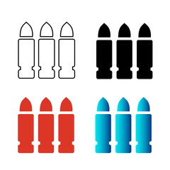 Abstract Gun Bullet Silhouette Illustration