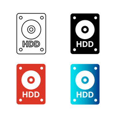 Abstract HDD Silhouette Illustration