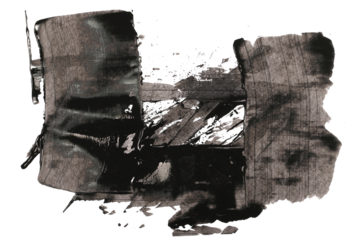 Photo black grunge brush strokes oil paint isolated on white  