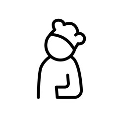 cook, man in chef's hat - vector icon
