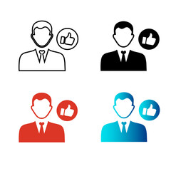 Abstract Recommendation Silhouette Illustration