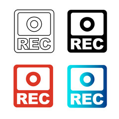 Abstract Record Silhouette Illustration