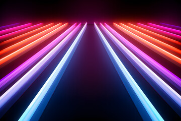 colored neon light lines background