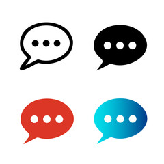 Abstract Talk Bubble Silhouette Illustration