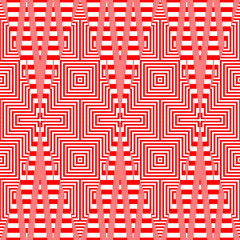 Optical ornament. Seamless pattern. Geometrical backdrop. Op art background. Geometric wallpaper. Modern motif. Digital paper. Textile print. Web design. Abstract image. Vector work.