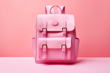 Pink backpack, school bag, schoolbag