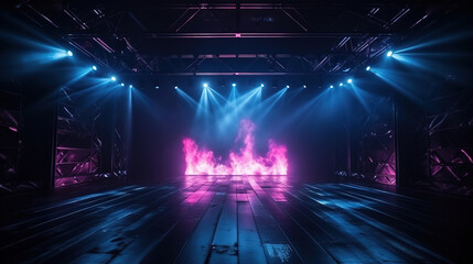 stage with spotlight. Generative Ai