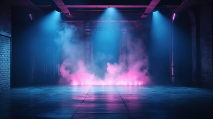 stage with spotlight. Generative Ai