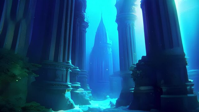 Atlantis the lost city underwater
3d rendering of Massive structures underwater, 2023
