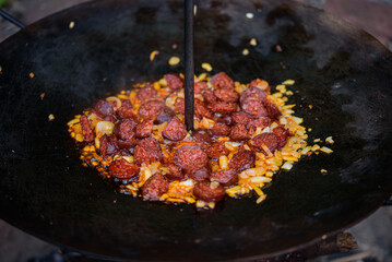 The food being cooked is 