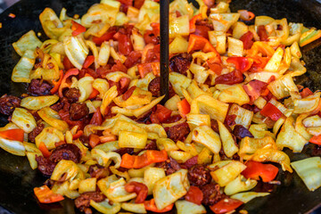 The food being cooked is 