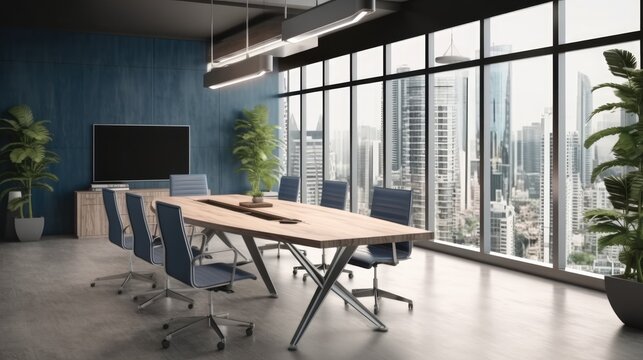 Business meeting room in office.