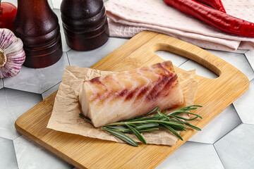 Raw cod fish steak for cooking