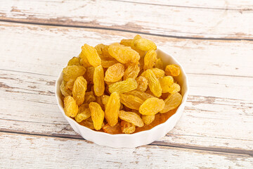 Yellow raisin - dry grape berries