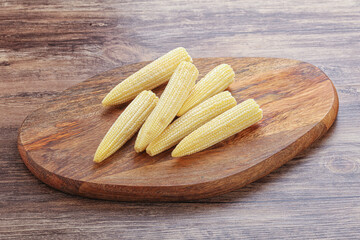 Raw natural organic baby corn
