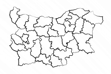 Hand Drawn Bulgaria Map Illustration