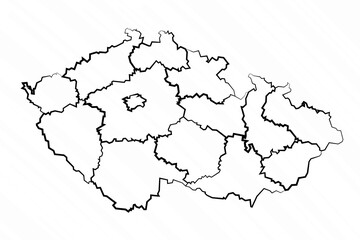 Hand Drawn Czech Republic Map Illustration