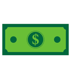 Dollar banknote, U.S currency money symbols. Flat dollar money illustration. Green color vector dollar sign