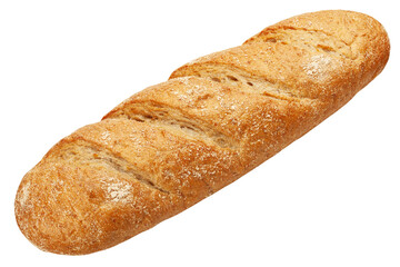 Bread isolated on white background, full depth of field