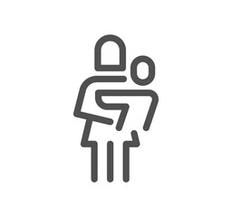 Family related icon outline and linear vector.