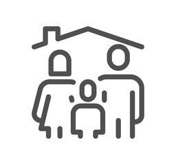 Family related icon outline and linear vector.