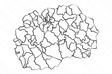 Hand Drawn Macedonia Map Illustration
