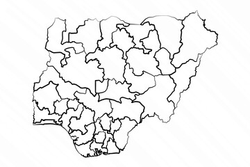 Hand Drawn Nigeria Map Illustration