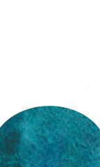 Trendy minimalist style flyer, card, brochure, social media post design. painted in watercolor, turquoise blue colors, handmade watercolor stains