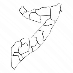 Hand Drawn Somalia Map Illustration