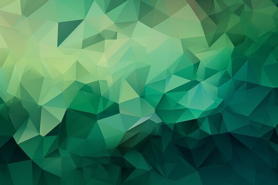 A vibrant green low poly design abstract background