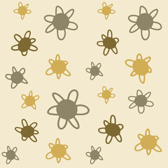 Flowers. Seamless pattern. Flower doodle