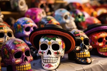 Dia de los Muertos Day of the Dead. Skulls