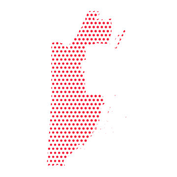recommend clip art: Vector Belize Dotted Map Illustration