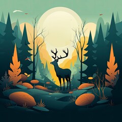 Deer in Nature, Generative AI