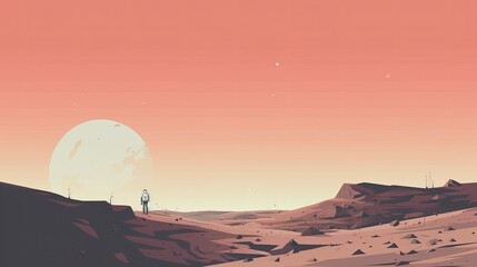 Fototapeta premium Nature on a strange planet, Generative AI