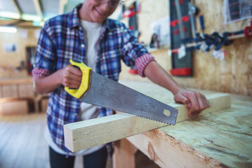 Handsome young carpenter