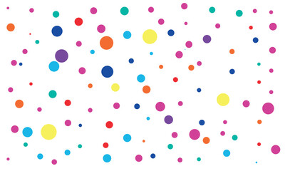 polka colorful dot seamless vector, colorful dots background