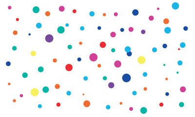 seamless polka colorful dot vector background, colorful dots background