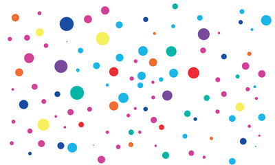 polka dots vectors and illustration, colorful dots background - obrazy, fototapety, plakaty