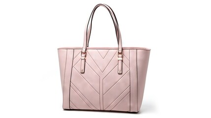  a pink handbag is shown on a white background with a white background.  generative ai