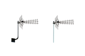 The analog antennas on the pole - currently receive DVB-T2 TV on a transparent background