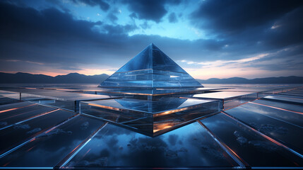 pyramid in the sky glass architecture 