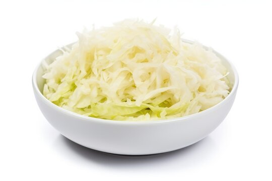 Fresh salad from white Cabbage isolated on white