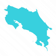 Fototapeta premium Vector Simple Map of Costa Rica Country