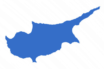 Vector Simple Map of Cyprus Country
