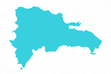 Vector Simple Map of Dominican Republic Country