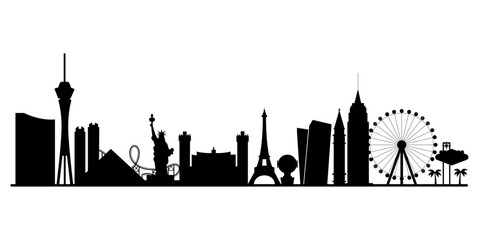 Dynamic Las Vegas City Skyline Vector - Illuminate Your Design Projects © mheamin