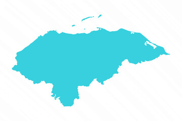 Vector Simple Map of Honduras Country